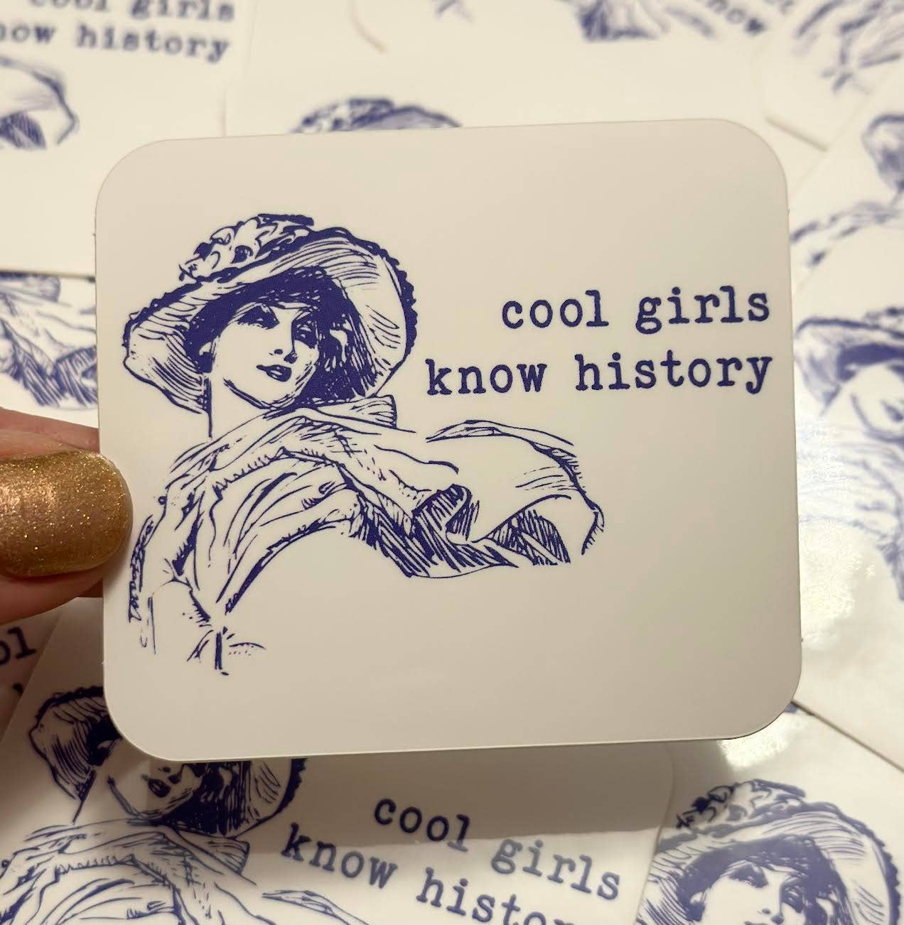 Hilarious Humanitarian - Wholesale Sticker - Cool Girls Know History Sticker1
