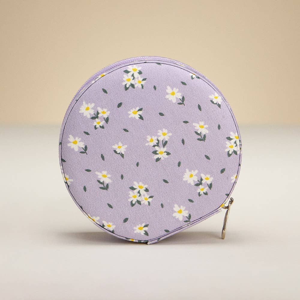 Sensibling Corp. - Wholesale Jewelry Box/Organizer - Flower Pattern Portable Round Jewelry Box