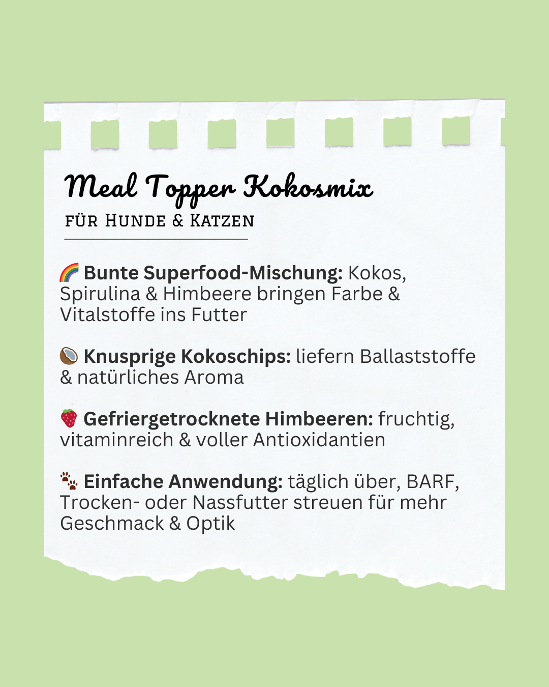 PAMICO – wholesale Husdjursfoder – Hund – Färgglad Kokos Krydda Måltidstopp - Regnbågskokos Topping för Hundar & Katter1