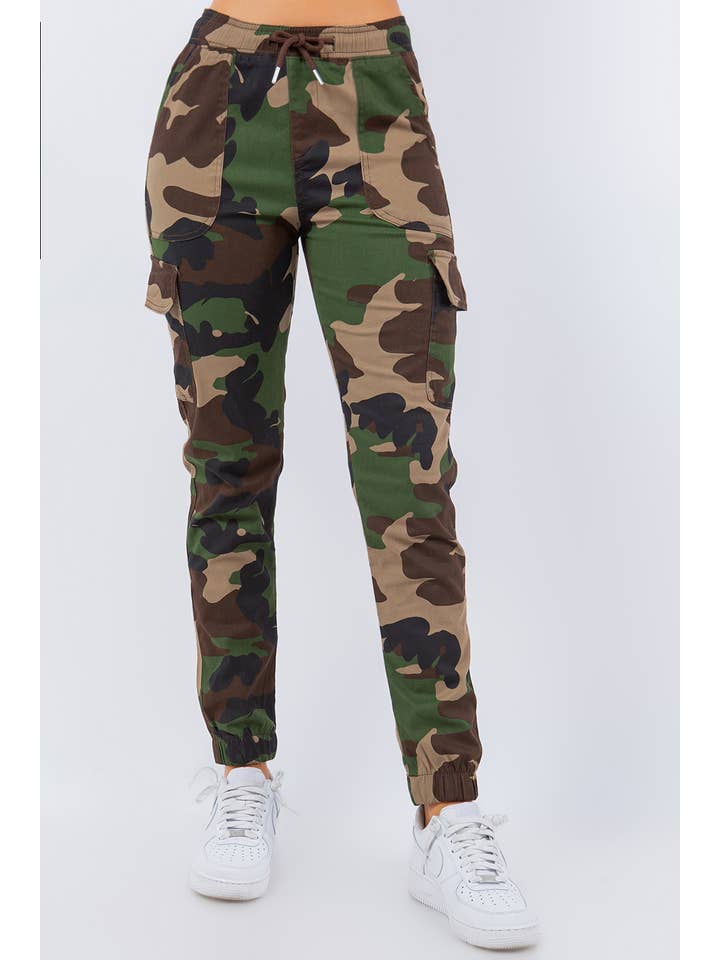 Veracci - Wholesale Pants - Women's - Stretch Twill Cargo Jogger Pants womens1