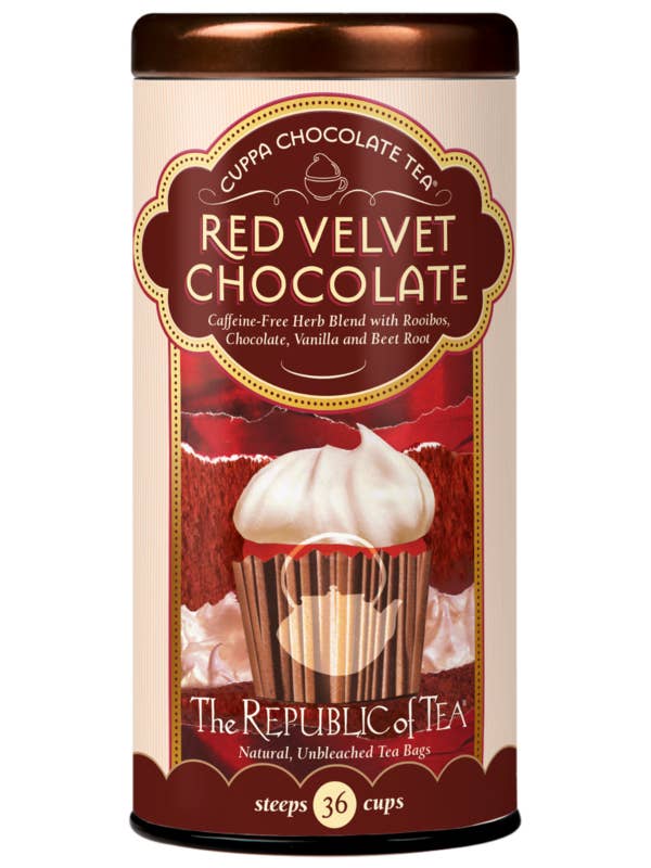 Red Velvet Chocolate Red Tea for wholesale by The Republic of Tea