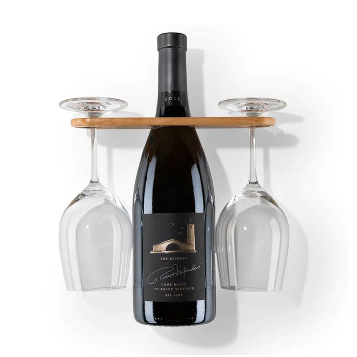 Porte-verres à vin Alder Wine Butler - Couleurs primaires pour la vente par Out of the Woods of Oregon