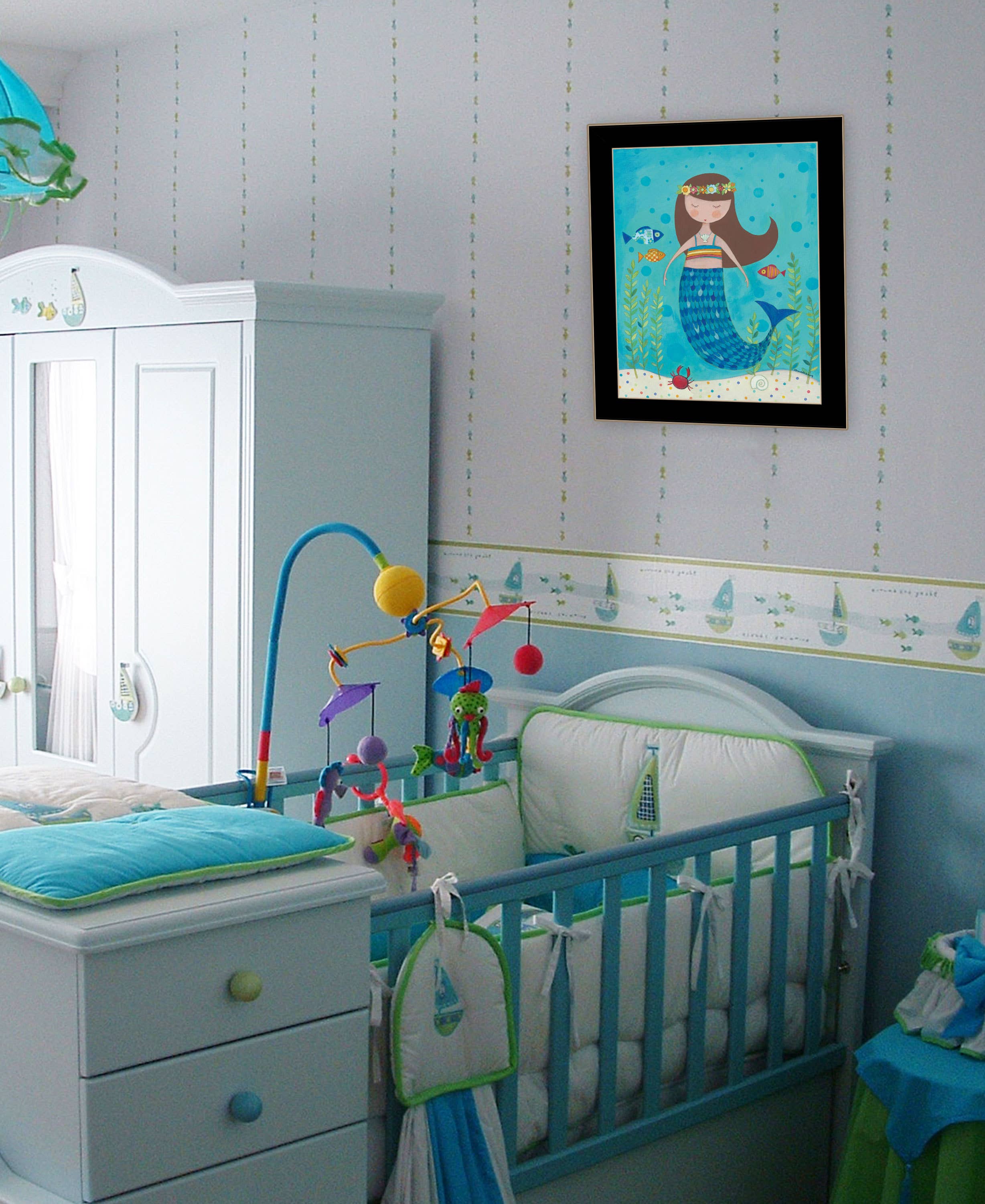 Trendy Decor 4U - Wholesale Art Print - "Under the Sea" by Bernadette Deming, Ready to Hang Framed1