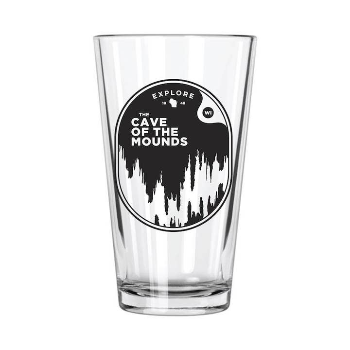 Explore WI Cave of the Mounds Pint Glass for wholesale by Northern Goods