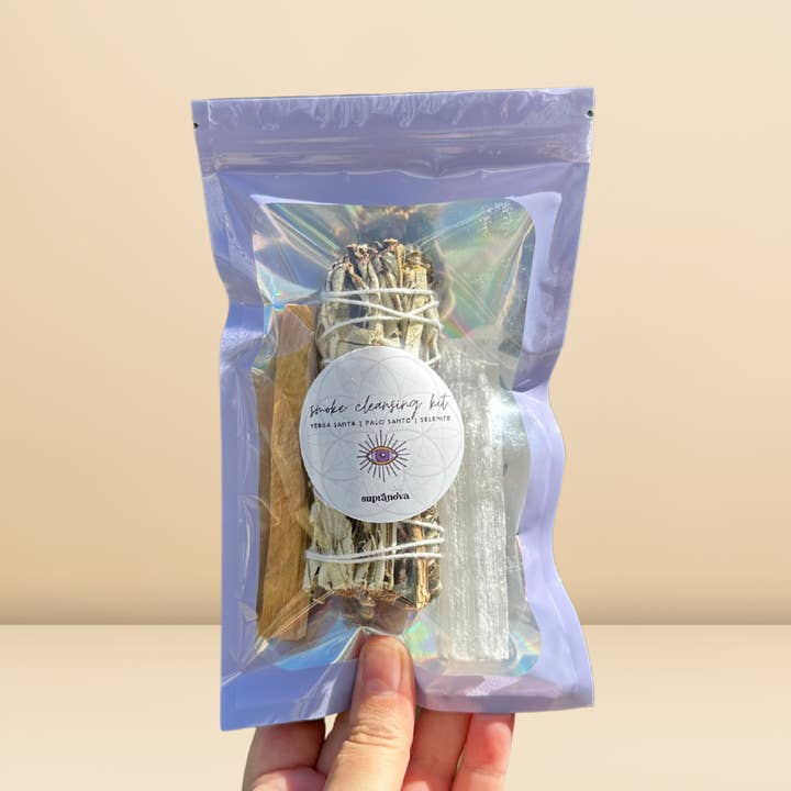 Supranova - Wholesale Smudge Stick - Yerba Santa, Smoke Cleansing Smudge w/ Selenite & Palo Santo