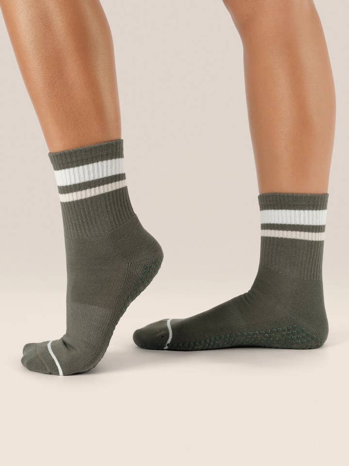 Besättning Greppstrumpor - Varsity Rand Khaki för wholesale av MoveActive