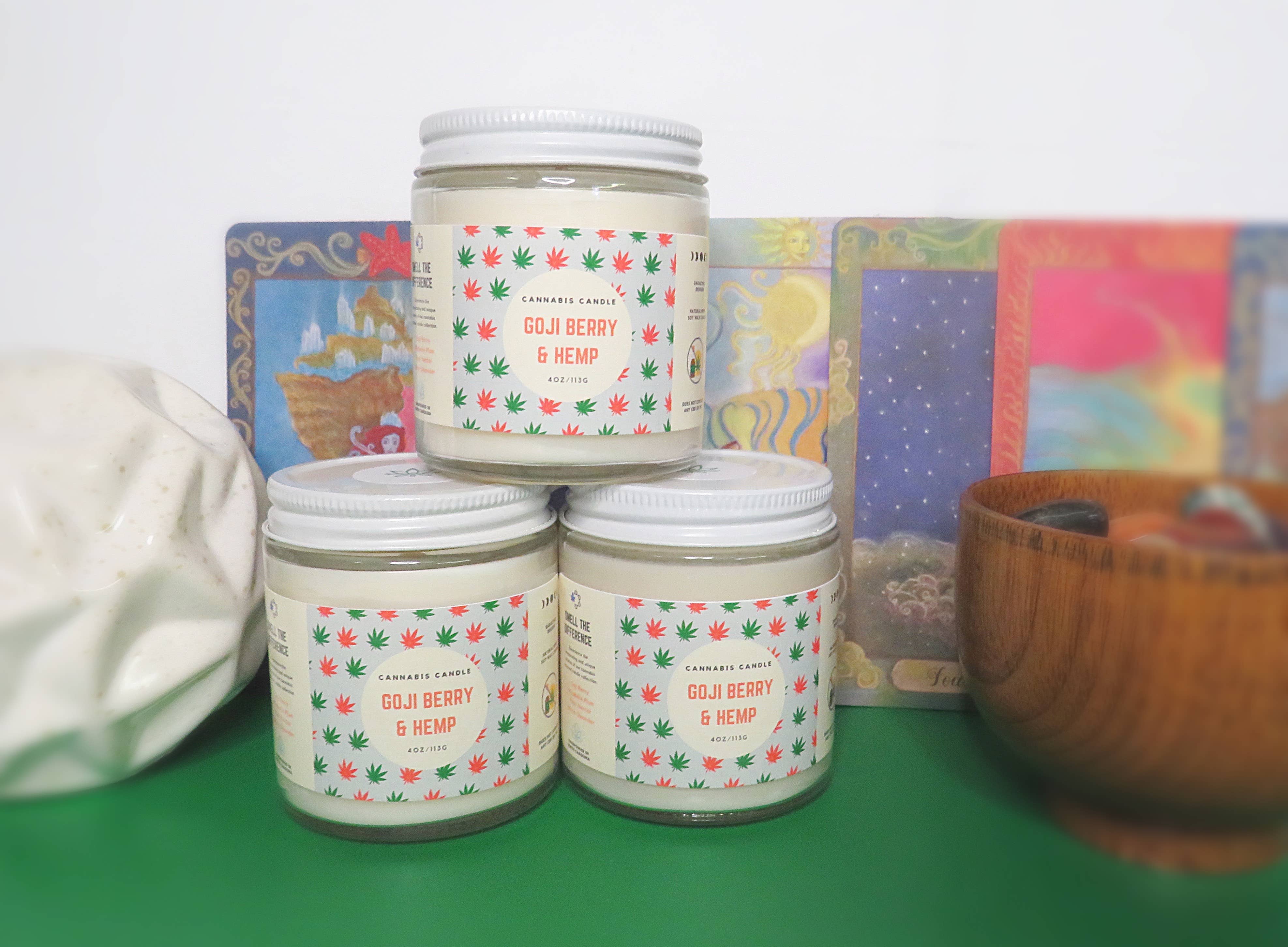 Daralyn's Designs - Wholesale Jar/Filled Candle - Cannabis Candle | 4oz | Hemp Wax6