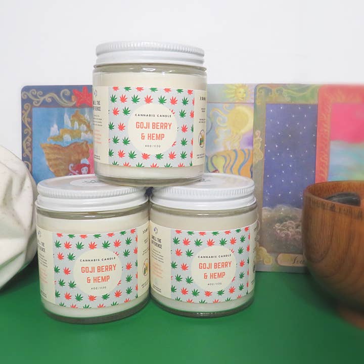 Daralyn's Designs - Wholesale Jar/Filled Candle - Cannabis Candle | 4oz | Hemp Wax6