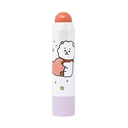Kasa Style - Wholesale Lip Stain/Dye/Tint - The Crème Shop BT21 Lip + Cheek Chic Stick | Tinted Essence Stick (Enriched with Hyaluronic Acid & Vitamin E) - Peach Fluff (RJ)0