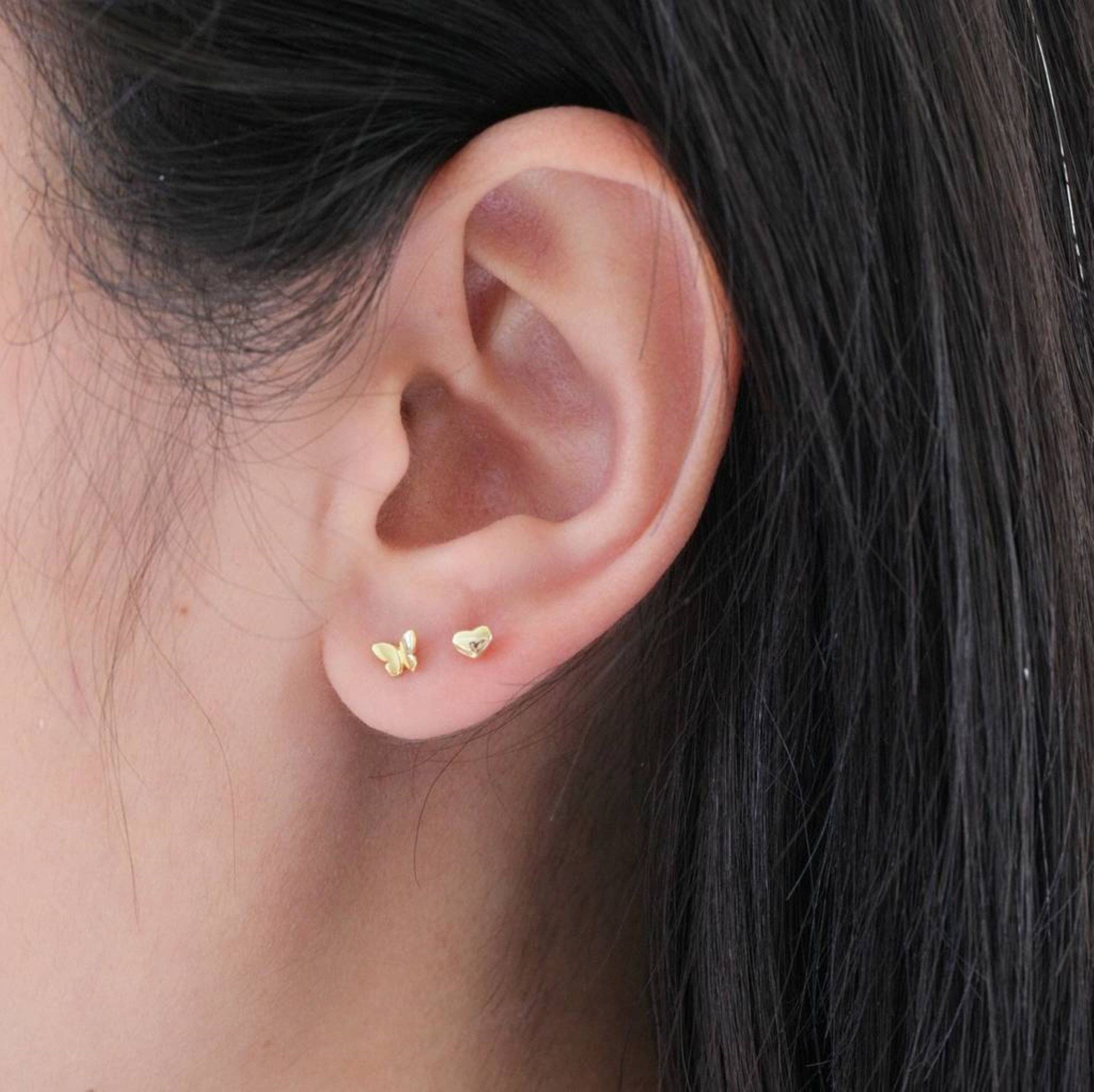 Attic creations – wholesale Stud/post earrings – BT026 Sterling Silver Earrings in Message Bottle 'Big Love'2