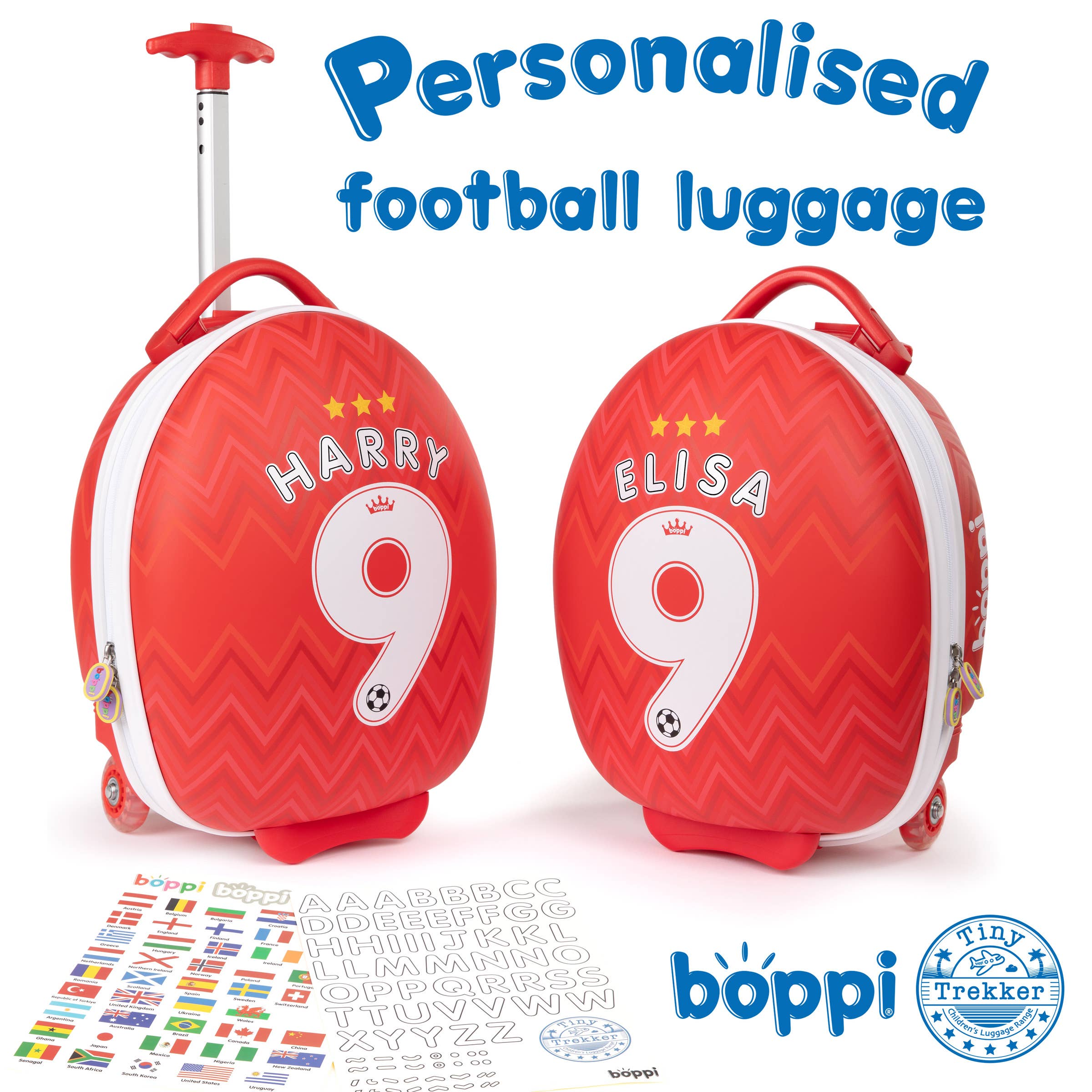 Click Europe Ltd – wholesale Luggage – Child – boppi Tiny Trekker Kids Luggage Case - RED FOOTBALL8