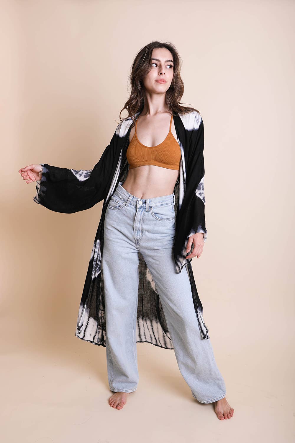 Leto Accessories - Wholesale Kimono - Women's - Versatile Tie-Dye Longline Wrap – Boho Vibes 🌀4