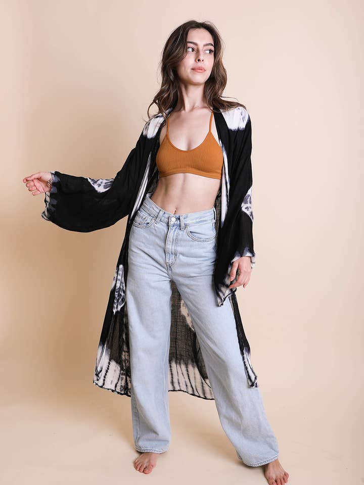 Leto Accessories - Wholesale Kimono - Women's - Versatile Tie-Dye Longline Wrap – Boho Vibes 🌀4