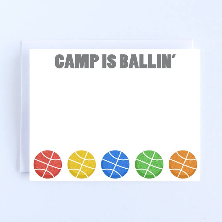 Biglietti Blank Camp: Basketball Rainbow - Confezione da 10 per la vendita all'ingrosso da parte di The Cornerstone Studio