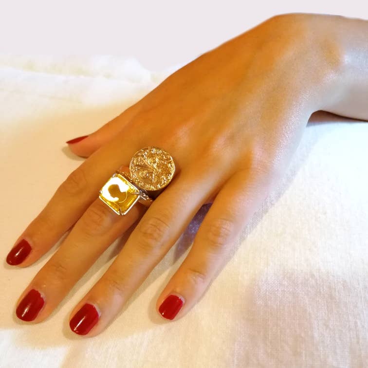 Patrizia Daliana - Wholesale Cocktail/gelegenheidsring - Patrizia Daliana | « Fiorino & Giglio » - AN-FI ring maat 12 tot 181