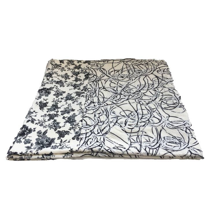 Wollen katoenen plaid met fluwelen rand voor wholesale door Eugenio Vazzano - Fatto in Sicilia