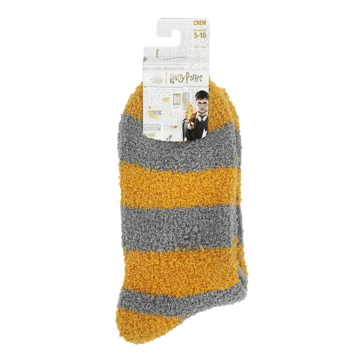 Bioworld Merchandising - Wholesale Socks - Unisex - Harry Potter Hufflepuff Badger Adult Chenille Crew Socks4