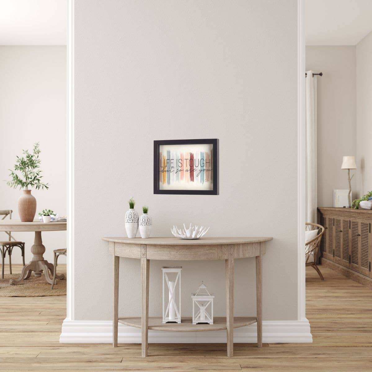 Dicksons – Großhandel Schilder – Frmd Wall Leben ist hart WD/Gls Blk 10x81