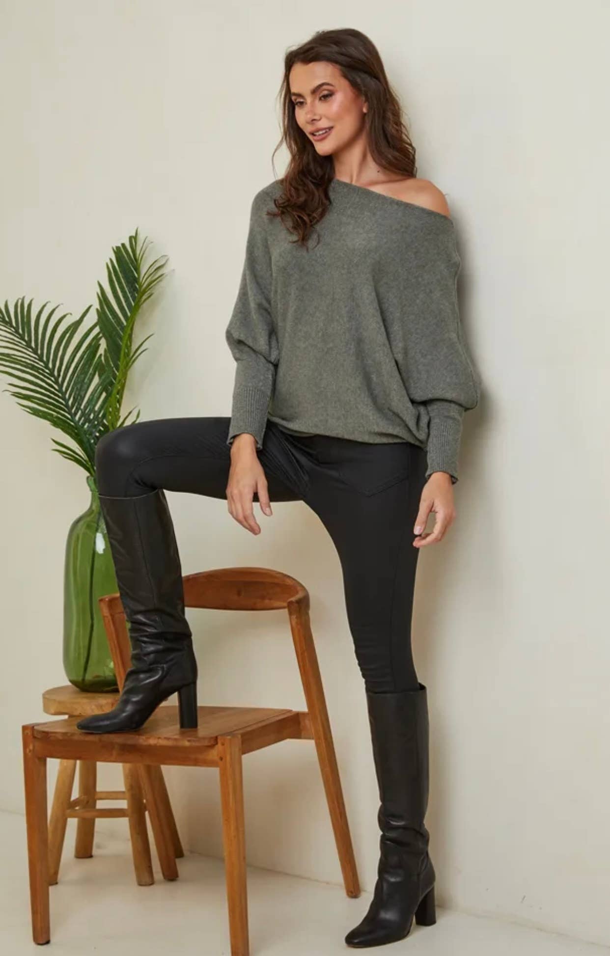 LÉA & LUC - Vendita all'ingrosso Maglione tricot - Donna - Maglione con maniche a pipistrello REF. 009944