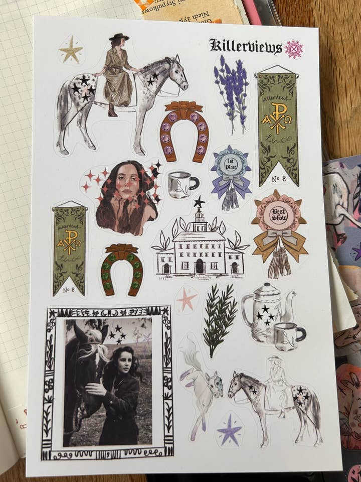 Horse Witch sticker sheet - Western Folk Magic Vibes for wholesale by Killerviews
