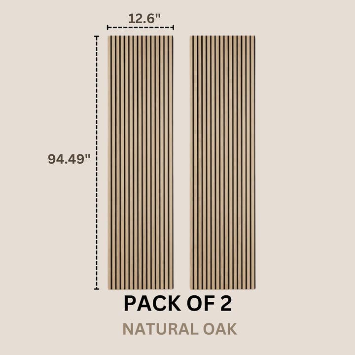 Made In Vietnam - Wholesale Wall Paneling - Acoustic Slatwall Wood Panels 94.49" x 12.6" (2 Panels/Box)6