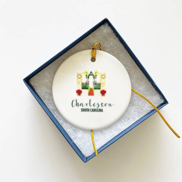 Charleston Gates Ornament for wholesale by Dodeline Design