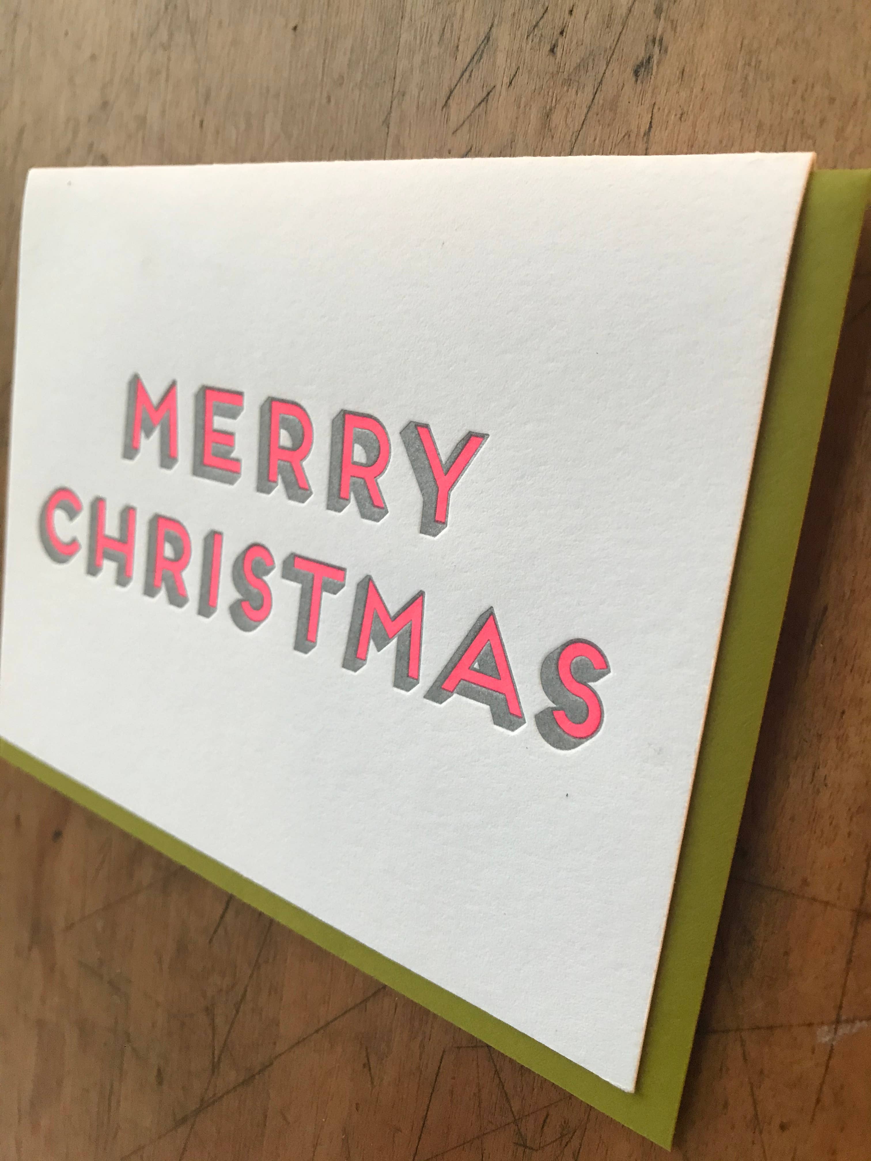 Letterpress PDX - Wholesale Christmas Card - Merry Christmas Holiday Card - Box of 61