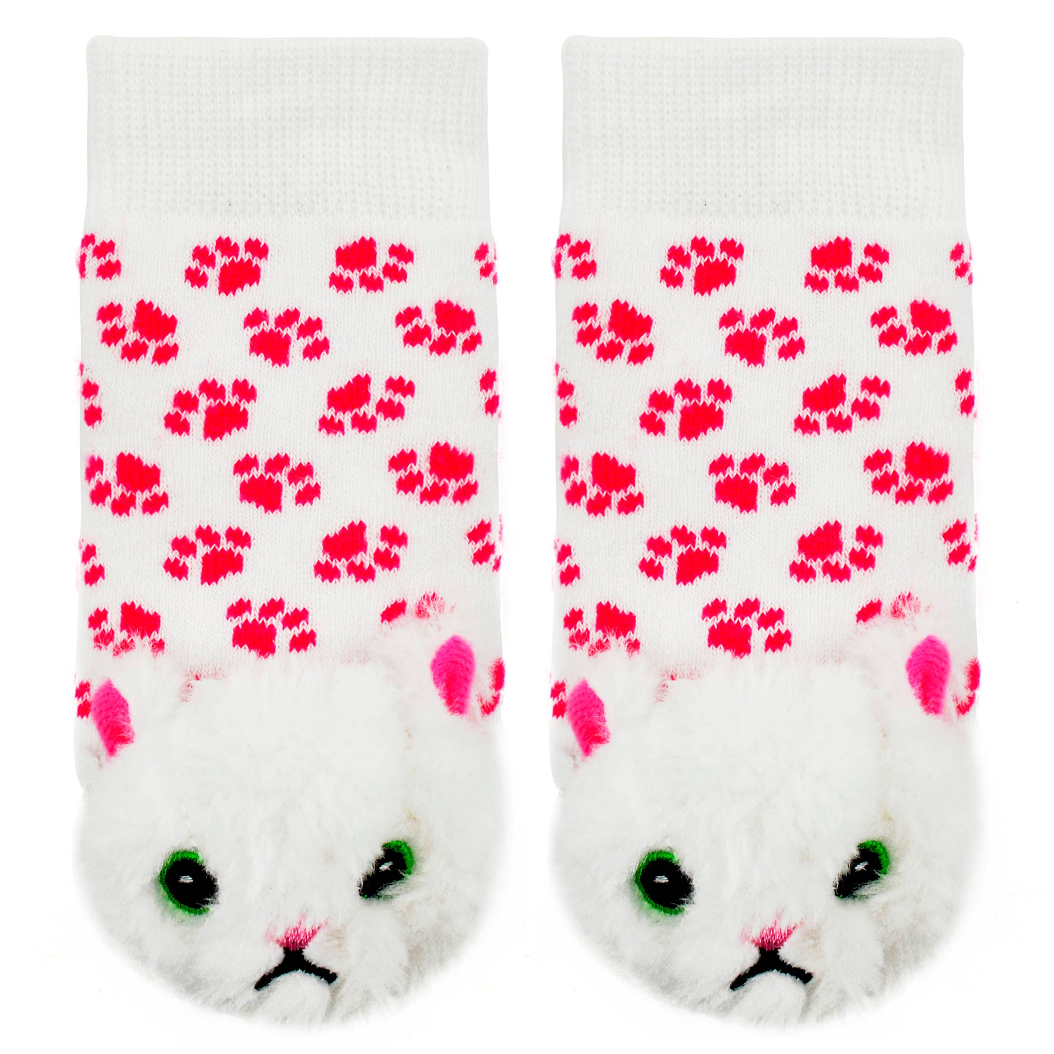 White Furball Cat Boogie Toes Rattle Socks