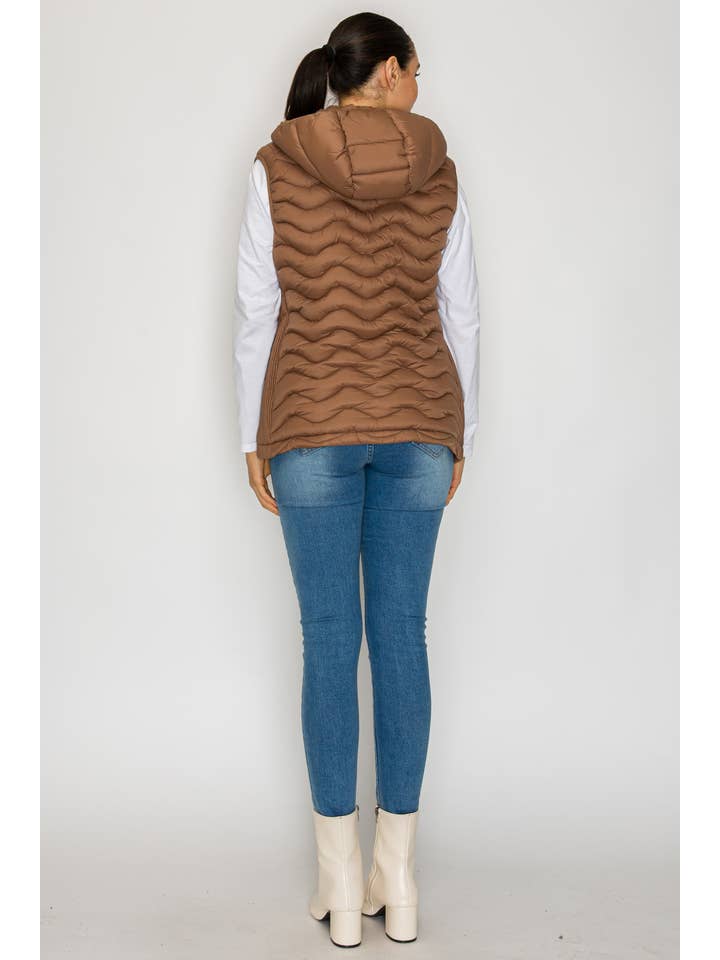 V  Women's Sleeveless Hoodie Padding Jacket (V390) for wholesale on Faire3