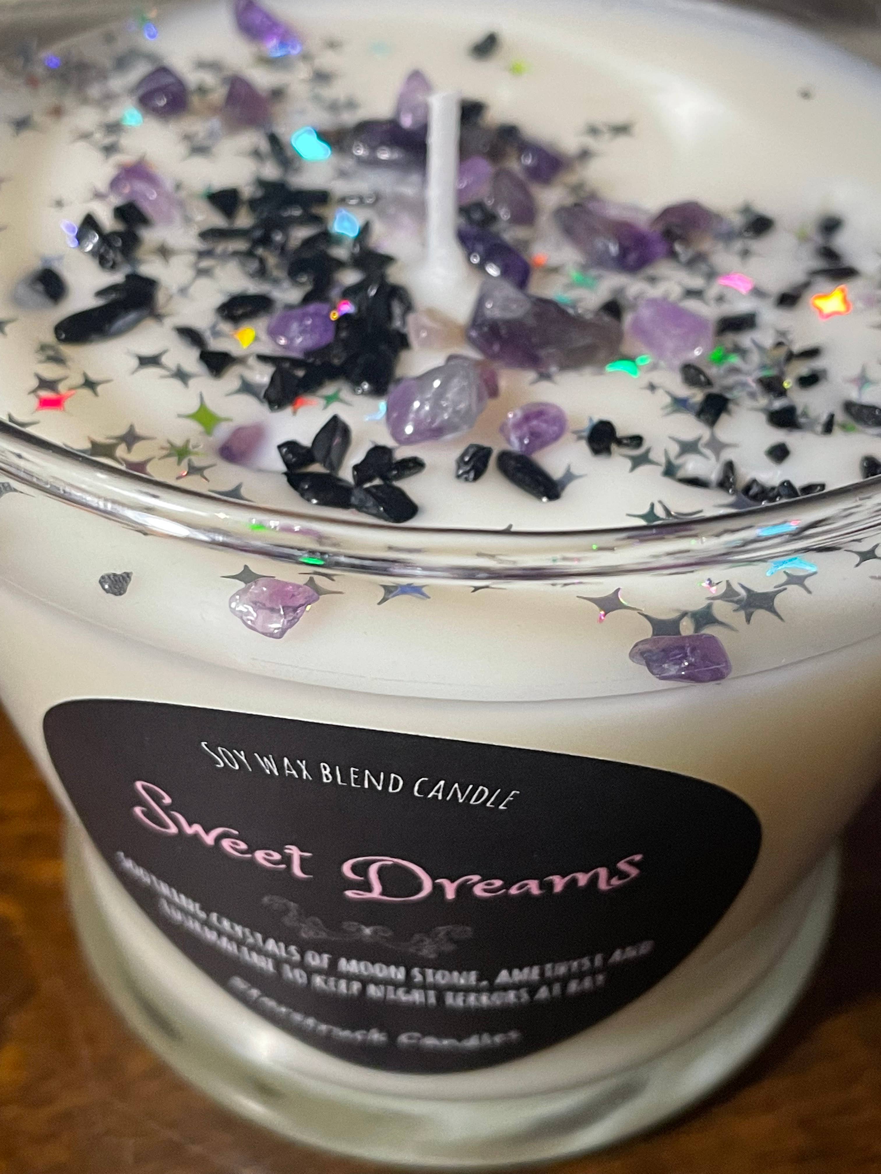 Starstruck Candles - Wholesale Jar/Filled Candle - Sweet Dreams Crystal intention candle6
