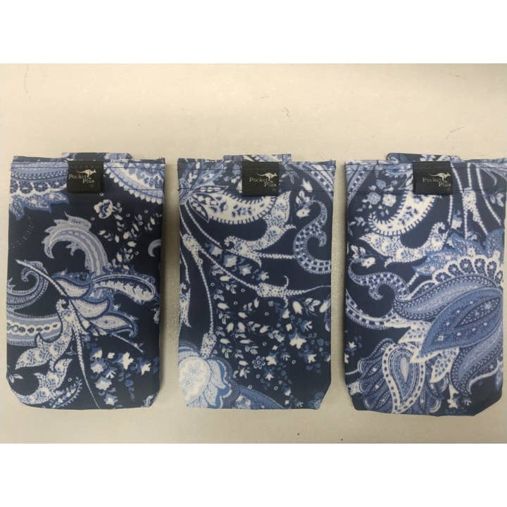 Marineblauwe zak met paisley-patroon voor wholesale door Pocket Plus LLC