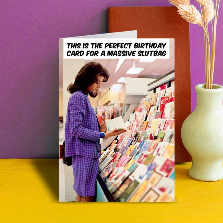 Dean Morris Cards - Wholesale Birthday Card - Massive slutbag rude birthday card