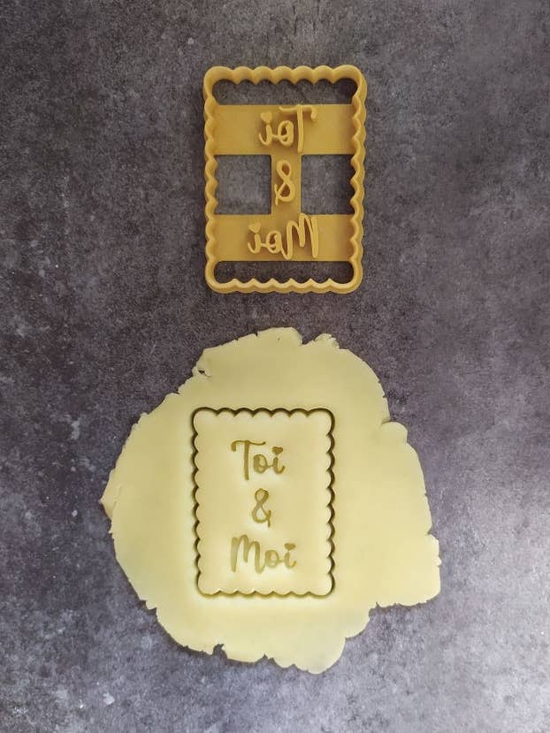 “You & Me” Cookie Cutter - Small Butter for wholesale by 3Dkoupe
