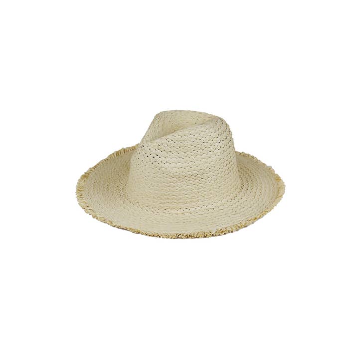 MYS Wholesale Inc - Wholesale Straw Hat - Women's - Frayed Solid Straw Sun Hat