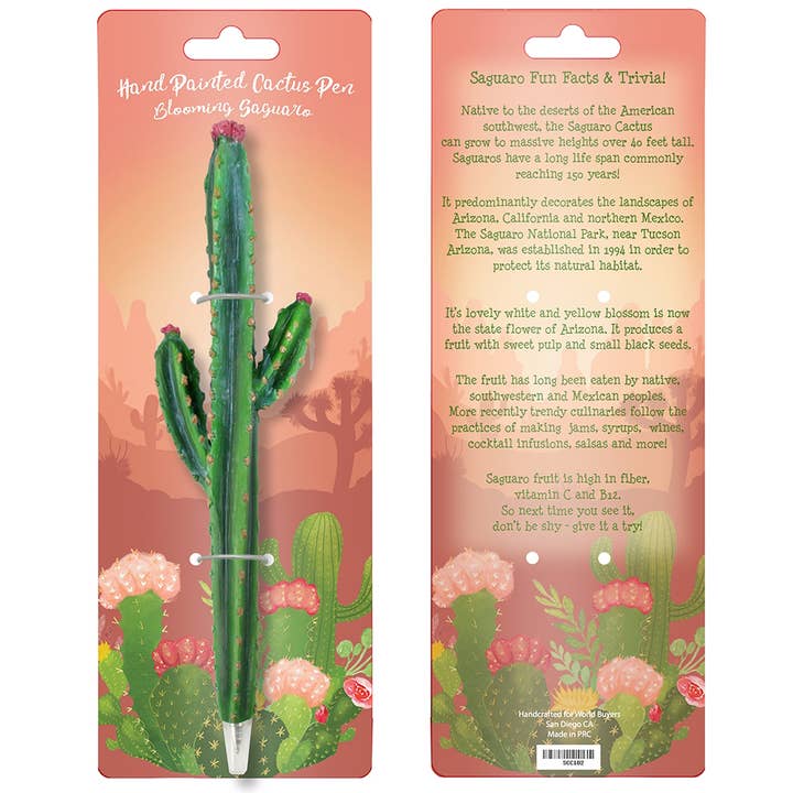 World Buyers - Wholesale Pen - Prickly Pear & Saguaro Cactus Pens Asst SCC1021