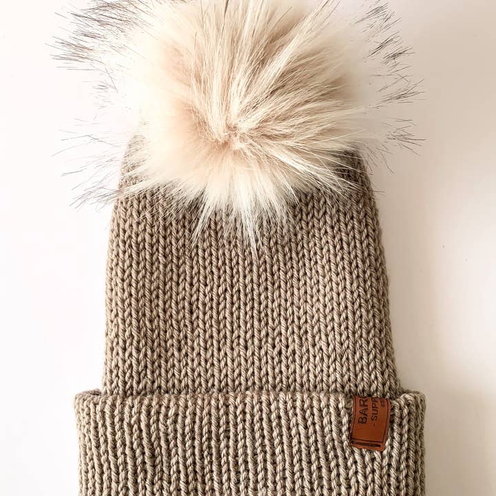 Barossa Supply Co. - Wholesale Beanie - Women's - New Season! Double Knit Pom Pom Beanie - Wool Blend