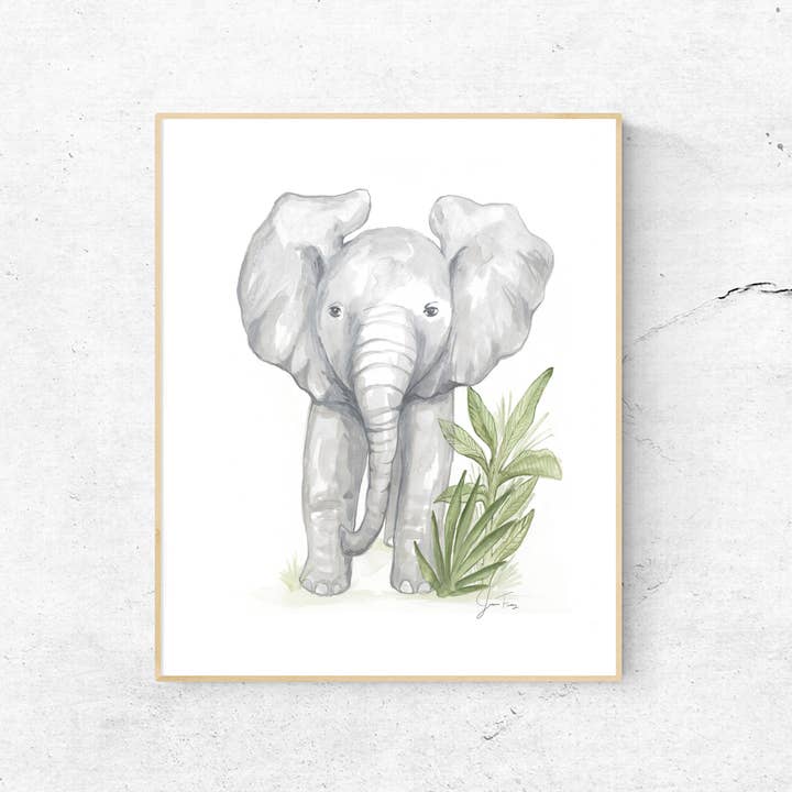 Elephant Art Print for wholesale by Jessica Frasz Studio