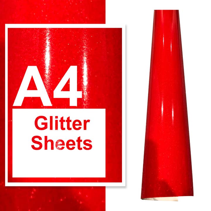 A4 A3 A2 Glitter Vinyl Ark Röd för wholesale av WinsterCreations™