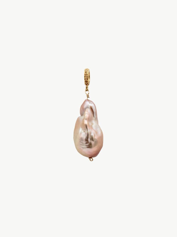 Pearl Drop Charm - Peach for wholesale by Harvest Jewels