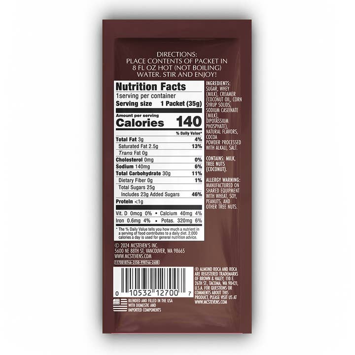 McSteven's - Wholesale Hot Cocoa Mix/Kit - Almond Roca™ Cocoa (1.25oz Packets)1
