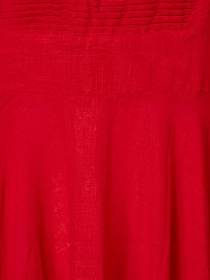 Ariastop.com corporation - Wholesale Dress - Women's - Pure Cotton Red Midi Dress for Women4