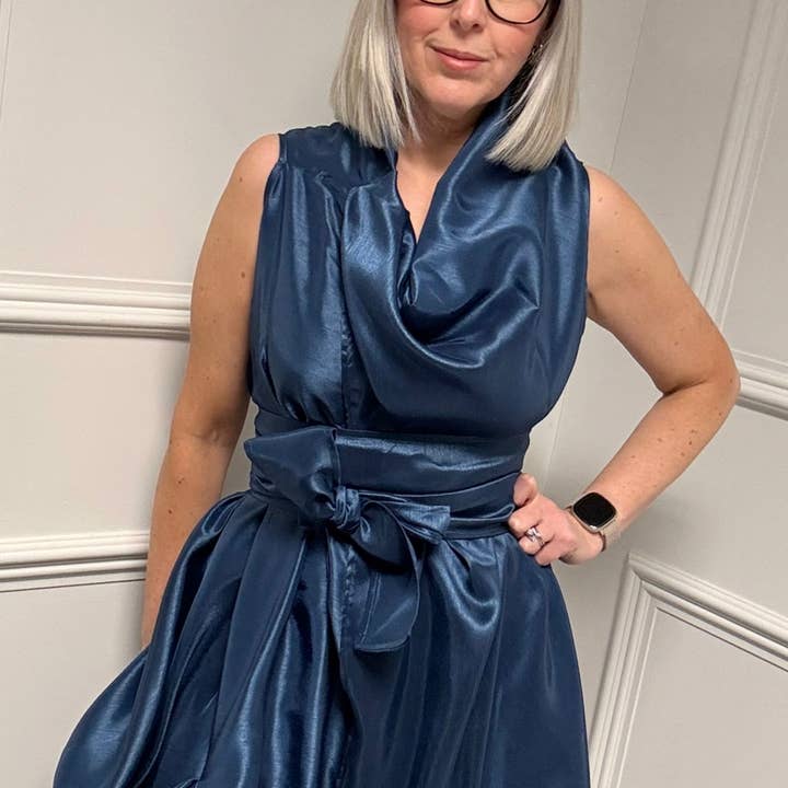 Atom Label - Wholesale Dress - Women's - Jolaby Wrap Ruched Dress ST07