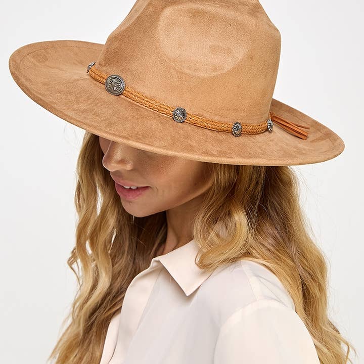 Passel trançado Chevron Bracelete Fedora Chapéu por atacado de Collections by Fame Accessories