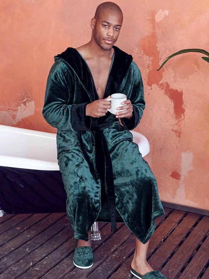 Lotus Linen – Robe - Homem por atacado – Roupão de Homem com Capuz – Conforto Ultra-Macio em Plush para Uso Diário38