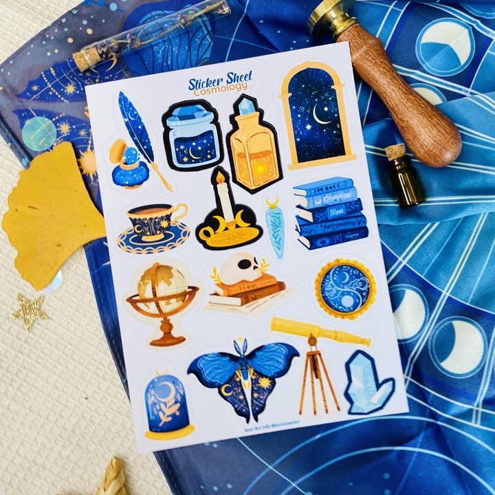 Split Moon Studios - Wholesale Sticker - Cosmology Sticker Sheet - Sticker Sheet - Bullet Journal0