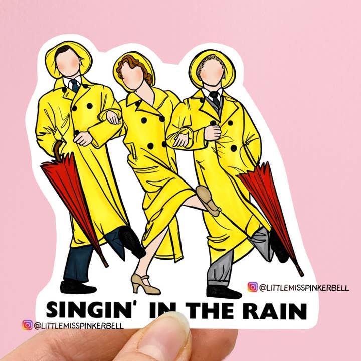 Musical Theatre Sticker- Singin' In the Rain Trio for wholesale by Little Miss PinkerBell