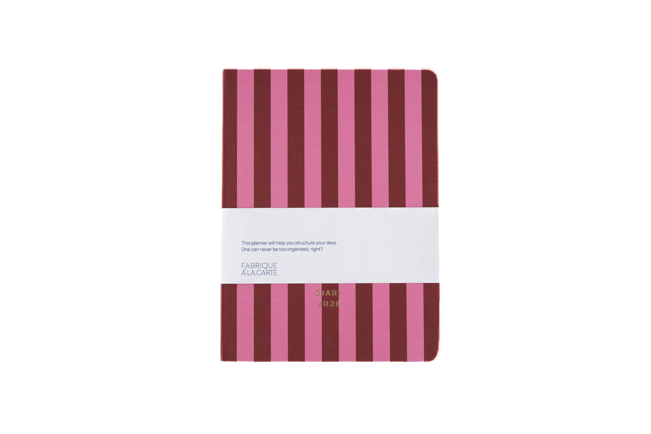 A-Journal Stationery - Vendita all'ingrosso Diari/agende - Diario Fabrique 2026 - Strisce Rosa Rosso0