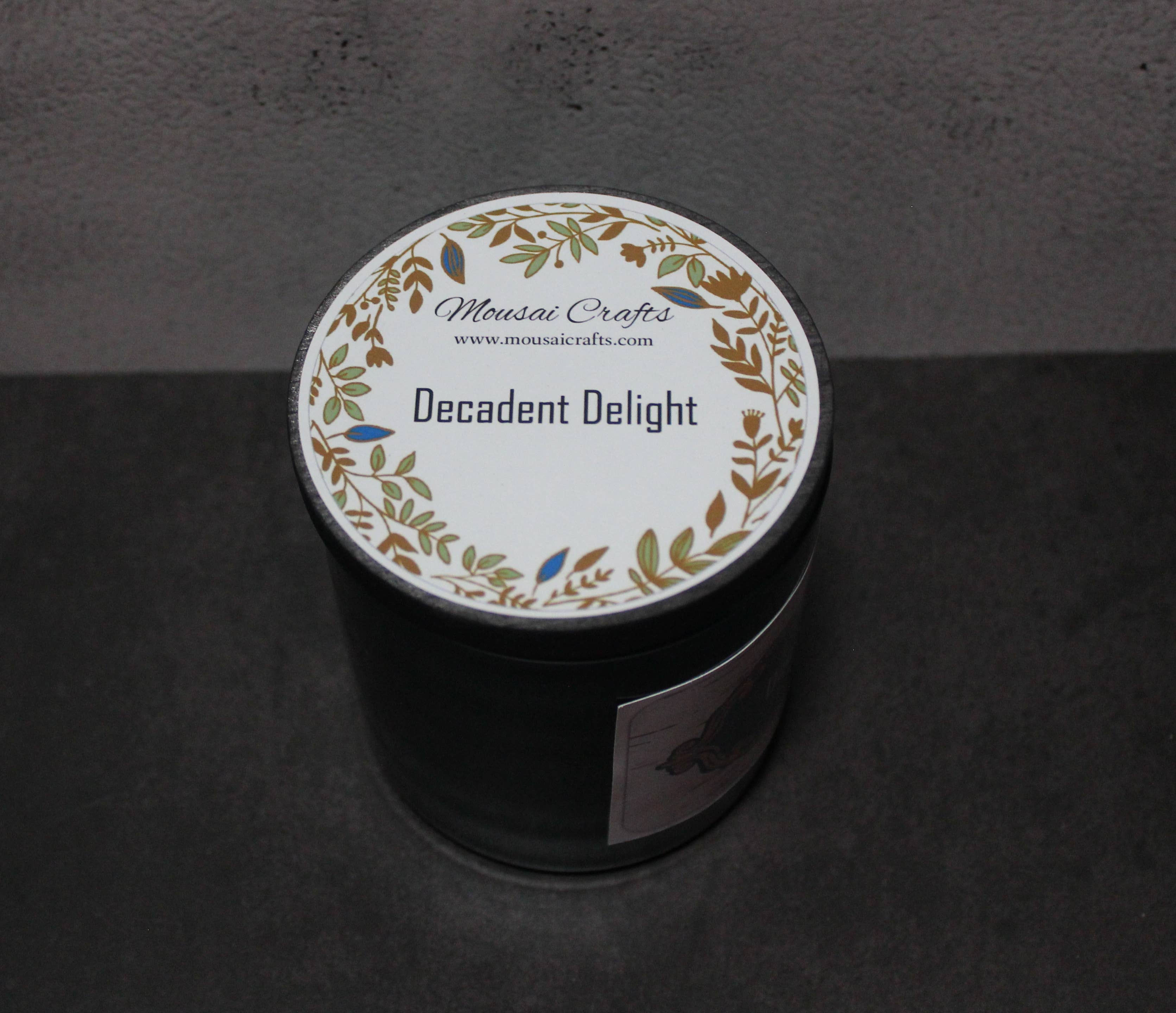 Mousai Crafts - Wholesale Jar/Filled Candle - Decadent Delight 8.5oz Soy Wax Candle3