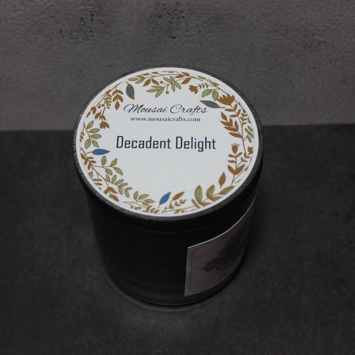 Mousai Crafts - Wholesale Jar/Filled Candle - Decadent Delight 8.5oz Soy Wax Candle3