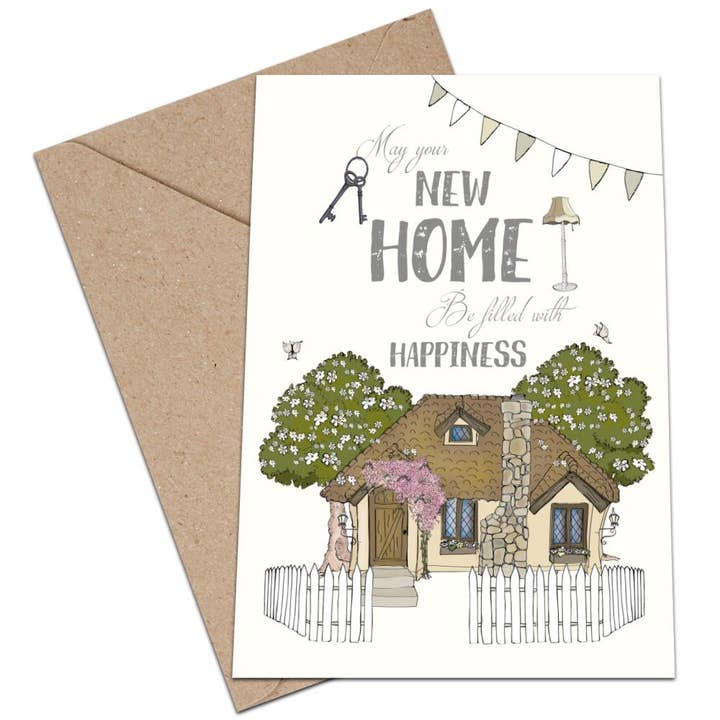 Mouse and Pen Illustration ApS - Wholesale Housewarmingkaartje - Nieuw thuis A6 kaart